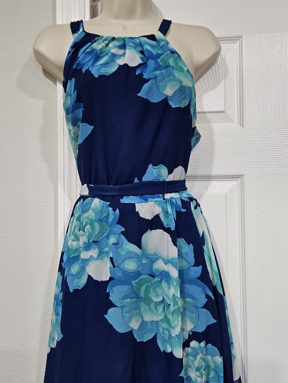 Shelby & Palmer Navy Blue Floral Maxi Dress